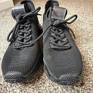 Mad Love Black Sneakers with Breathable Mesh and High-Top Design